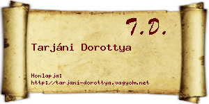 Tarjáni Dorottya névjegykártya