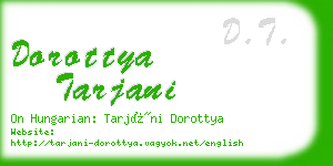 dorottya tarjani business card